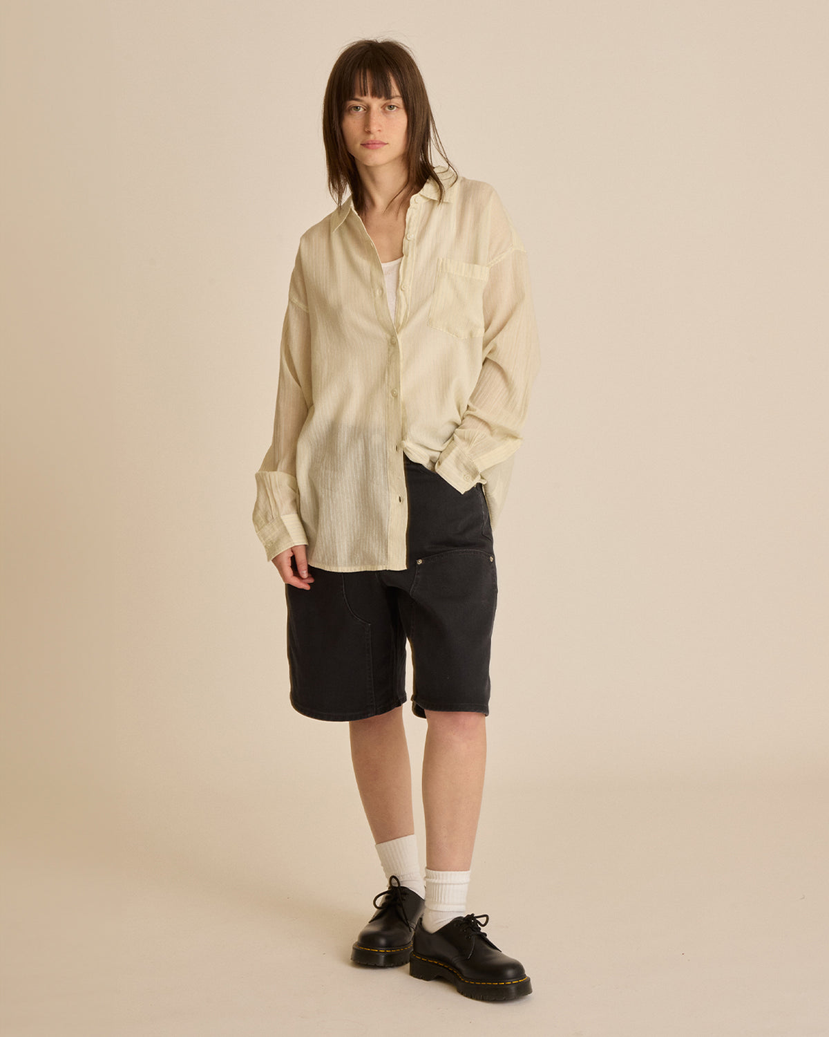 BLYTHE SHEER STRIPE SHIRT