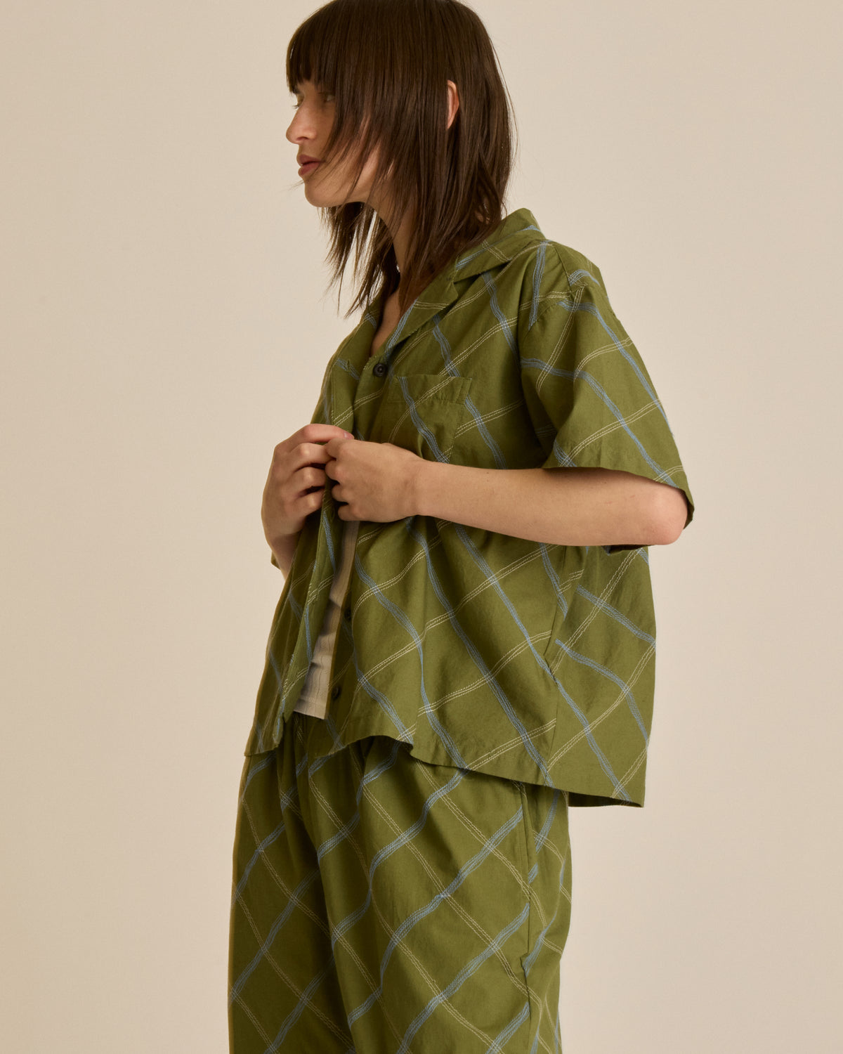 LILITH DIAMOND STITCH SS SHIRT