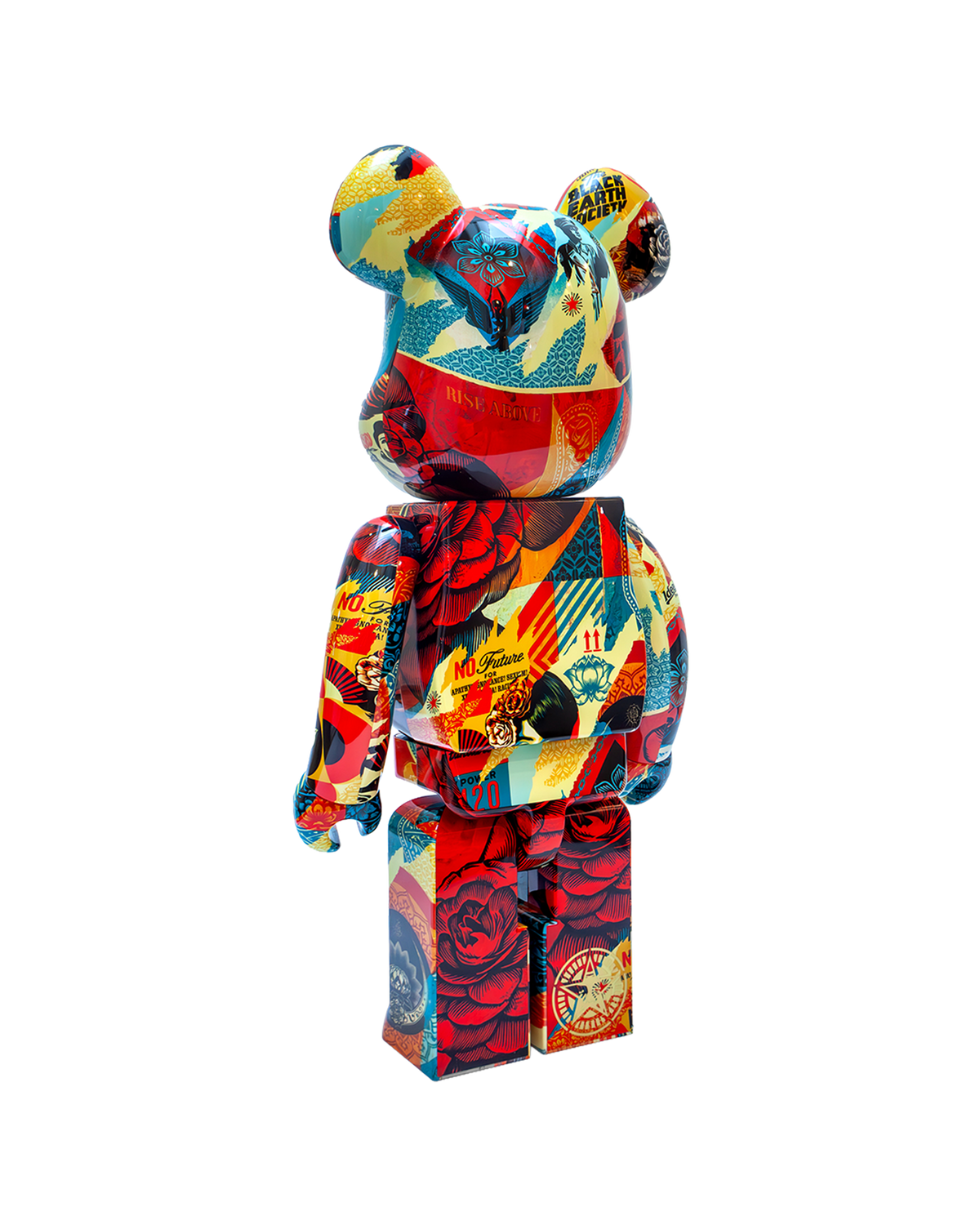 Shepard Fairey collage BEARBRICK 1000% (zoomed)