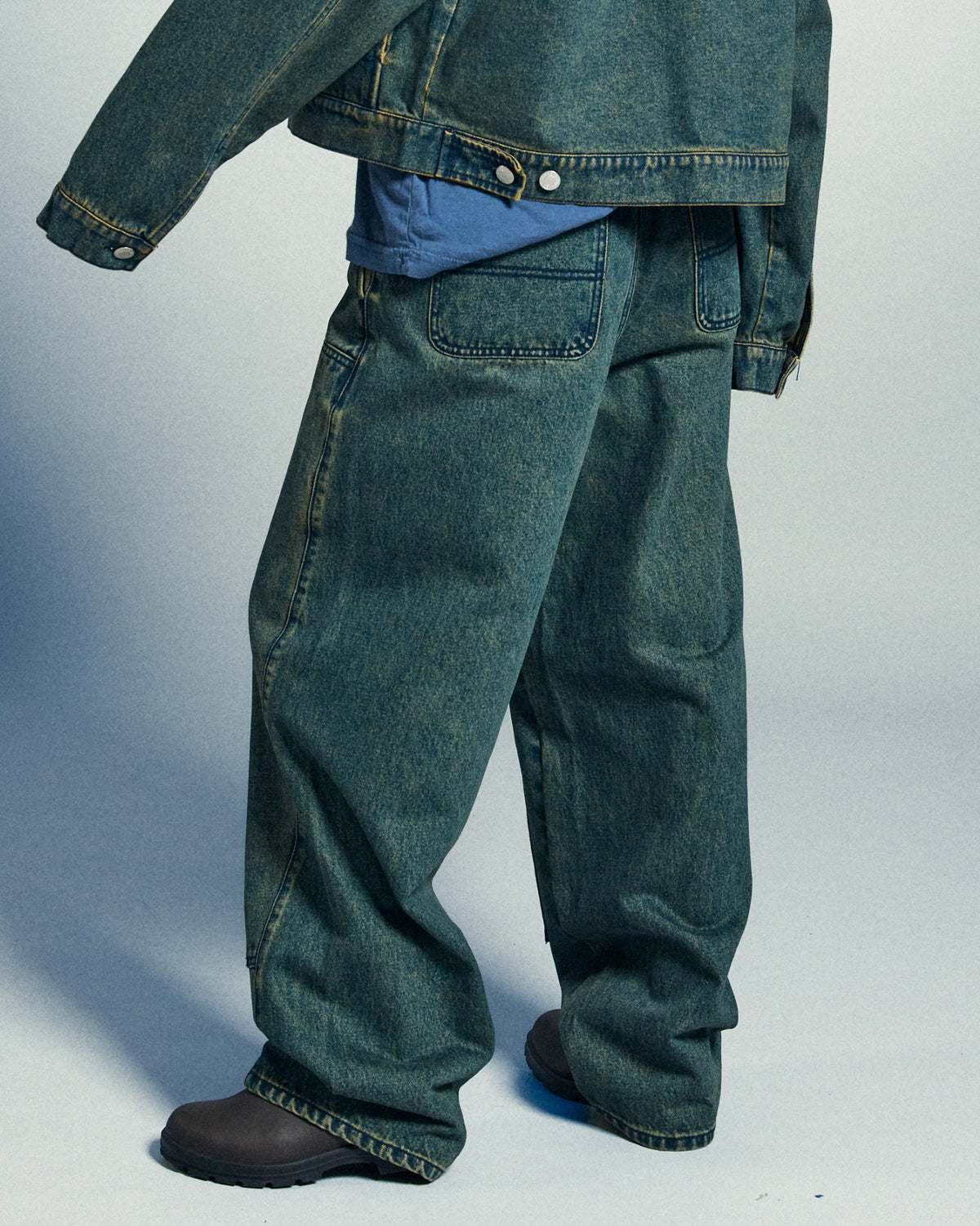 LEAH III BAGGY DBL KNEE DENIM