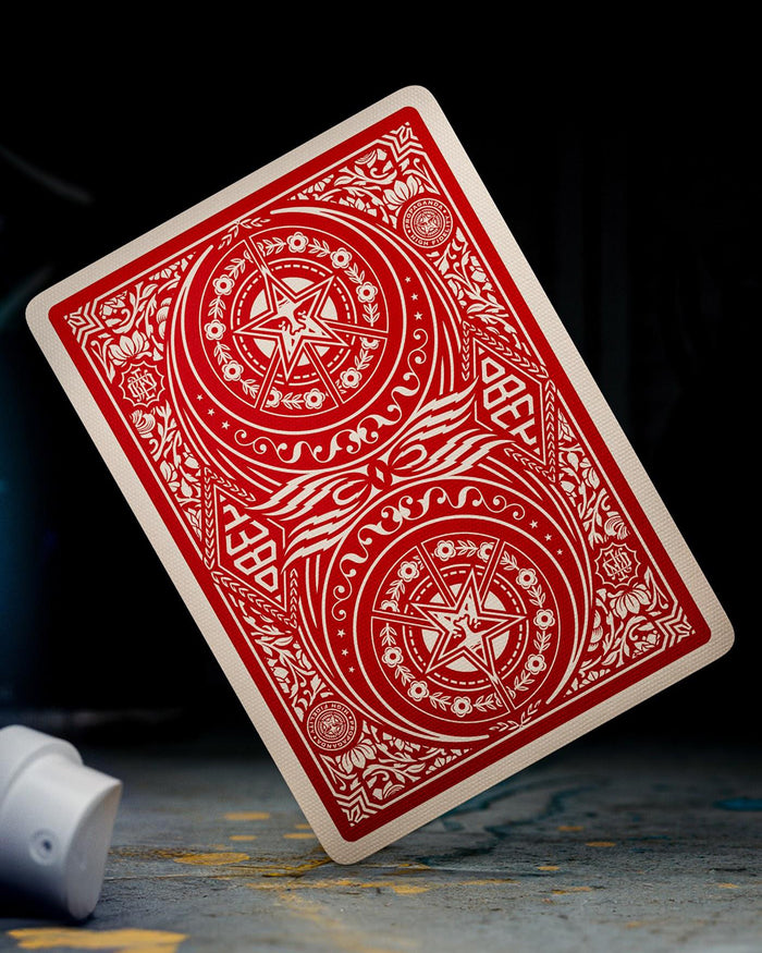 OBEY PLAYING CARDS red