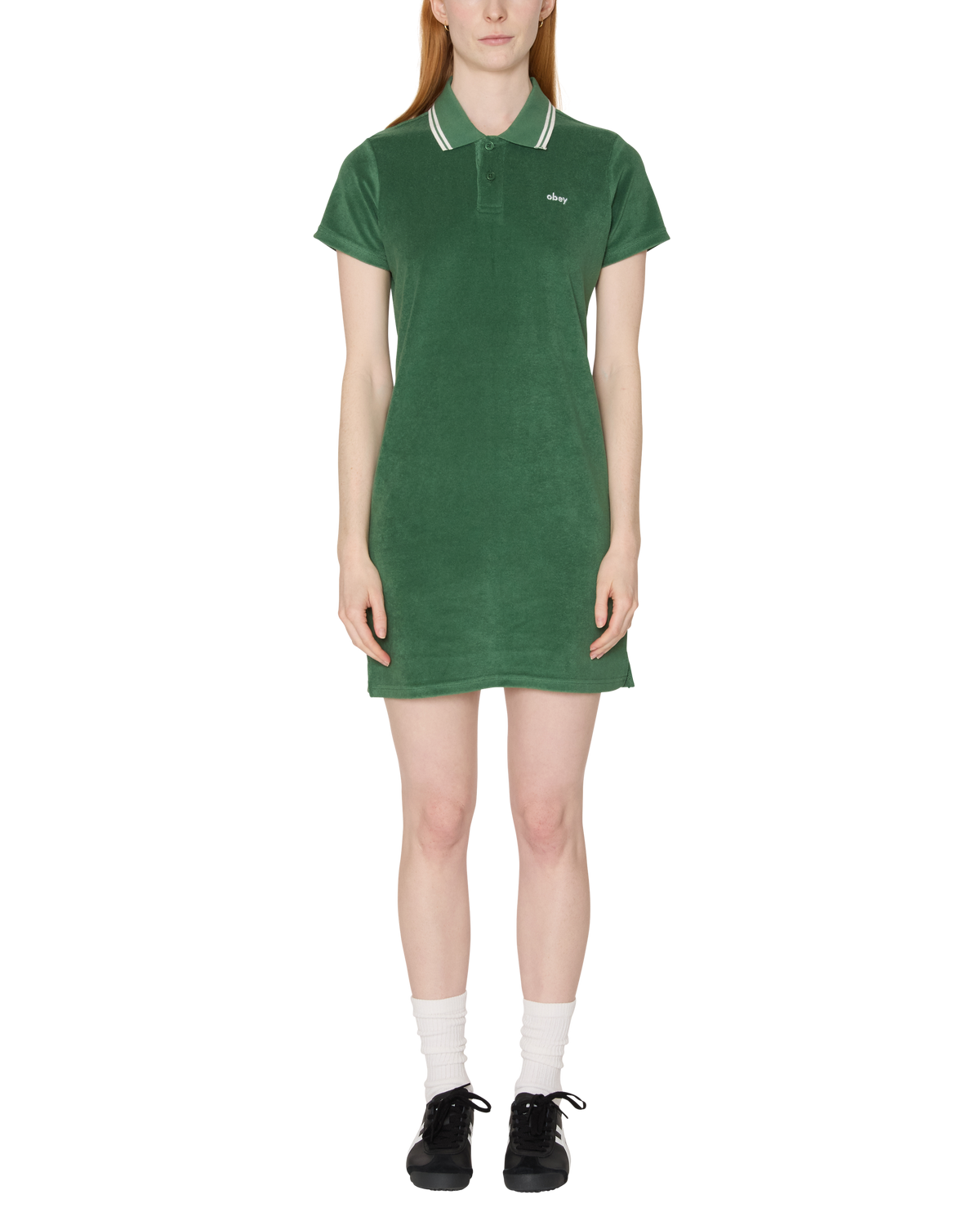 obey-lucia-polo-dress-green
