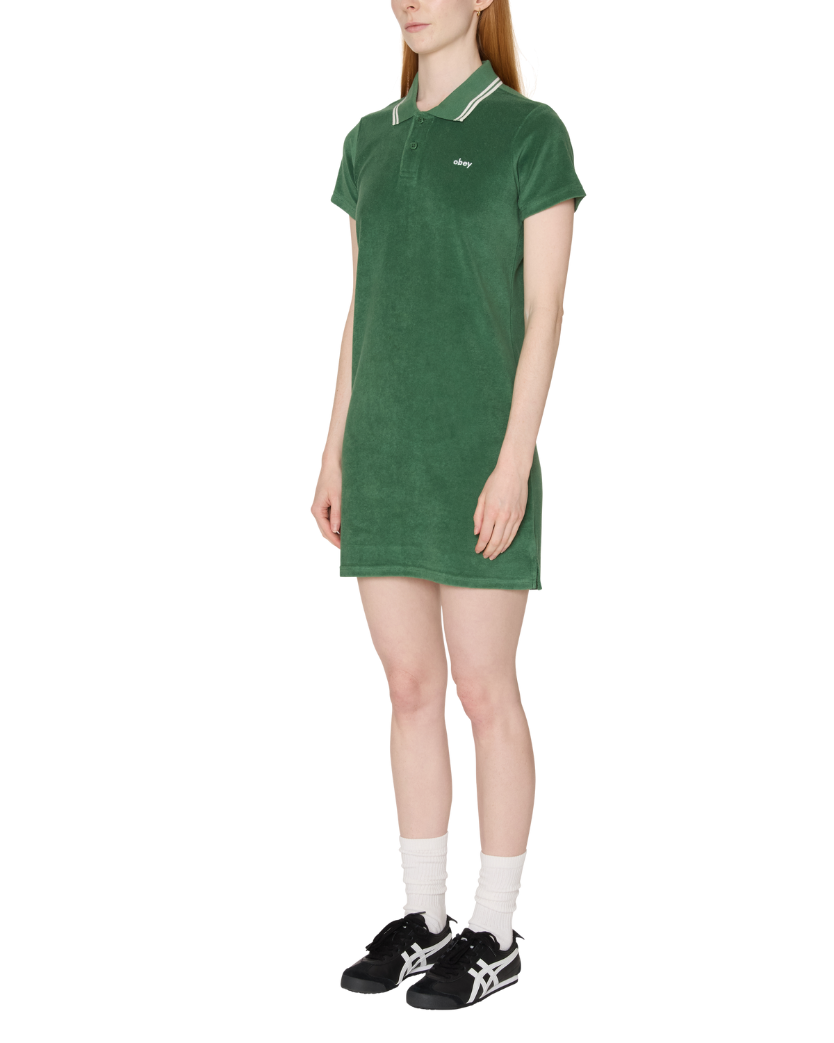 obey-lucia-polo-dress-green