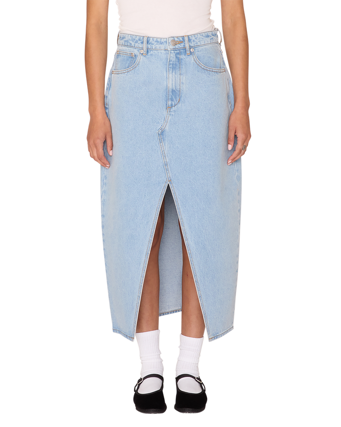 obey simplex denim skirt cirrus