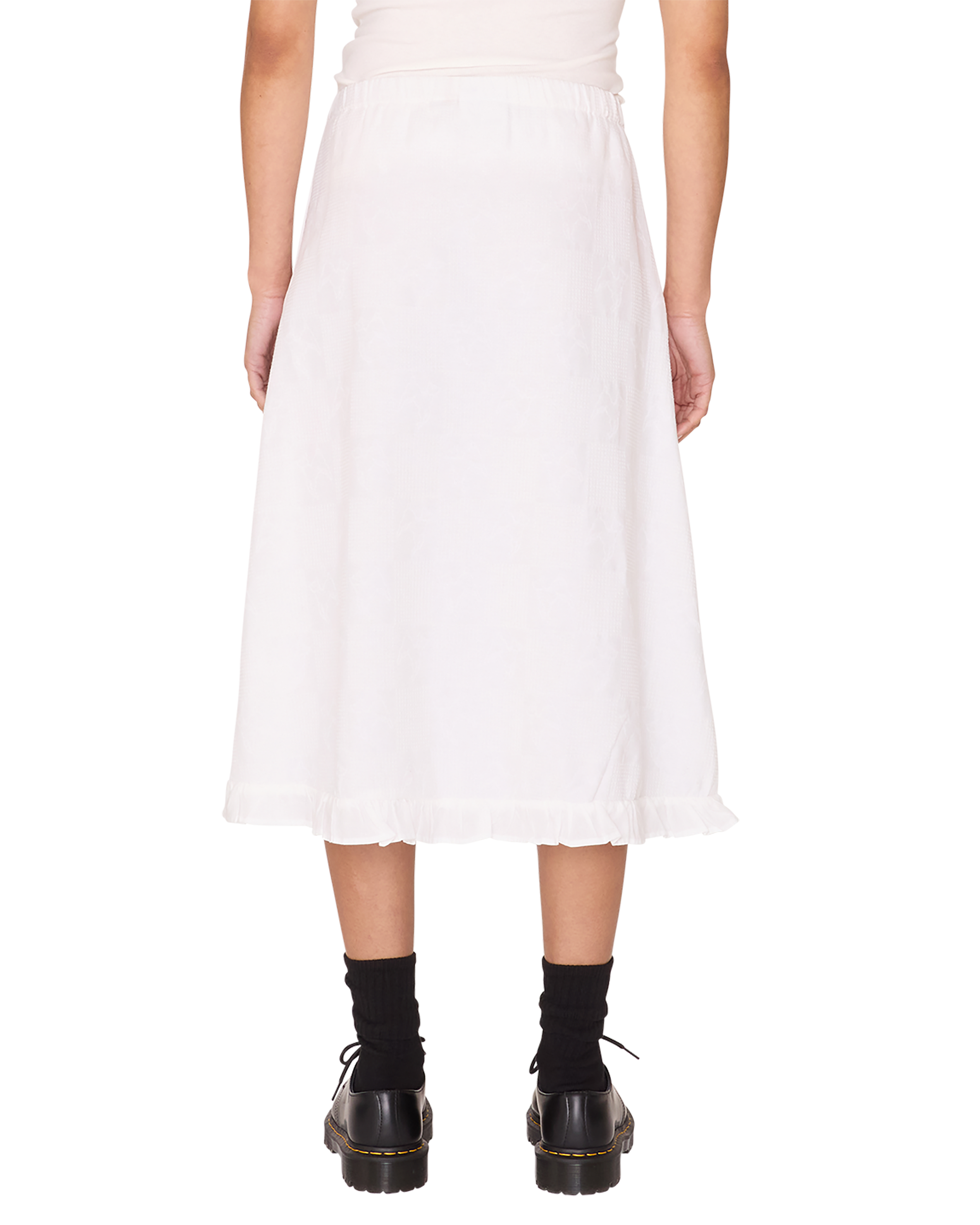 obey manor jacquard skirt white