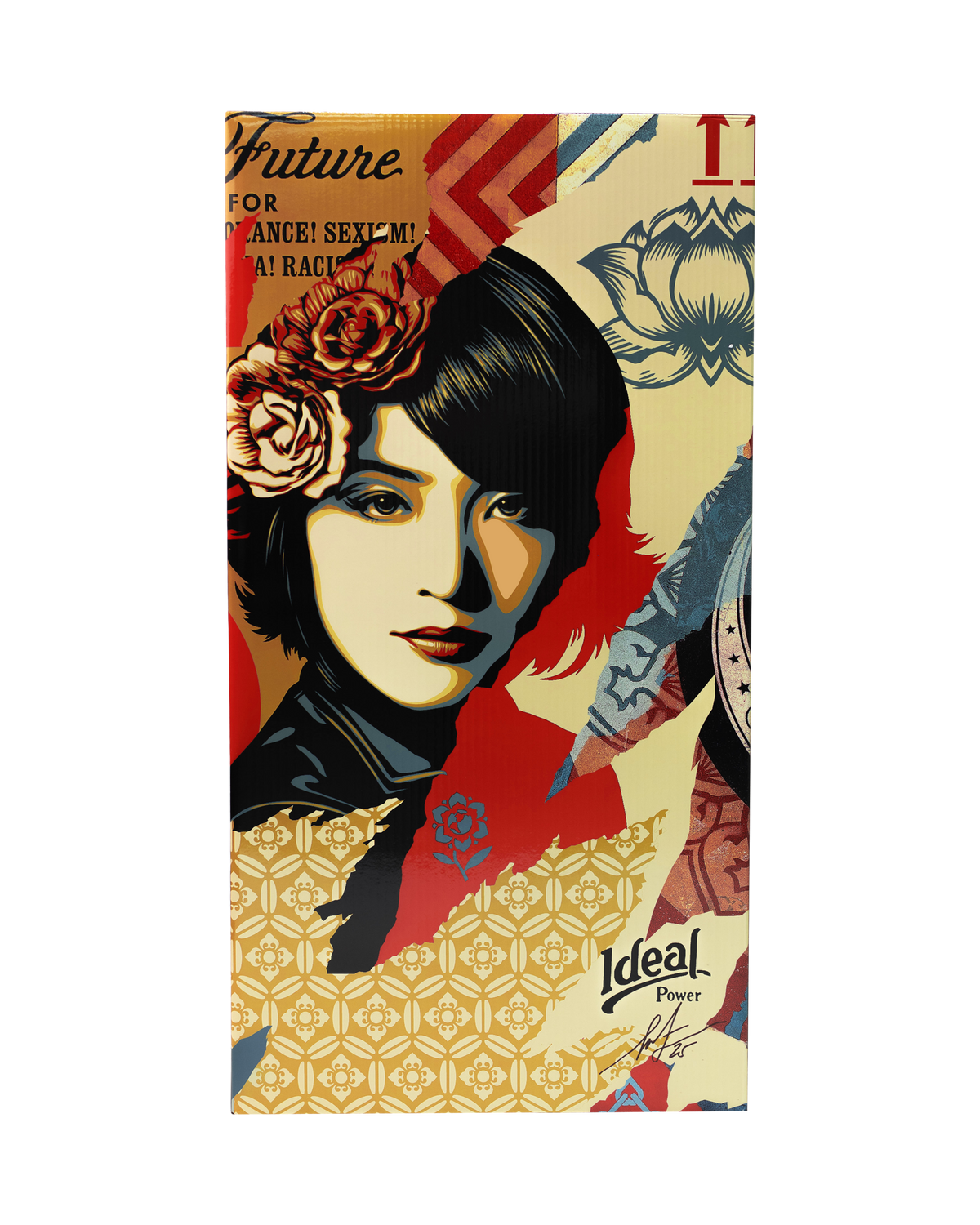 Shepard Fairey collage BEARBRICK 1000% (zoomed)
