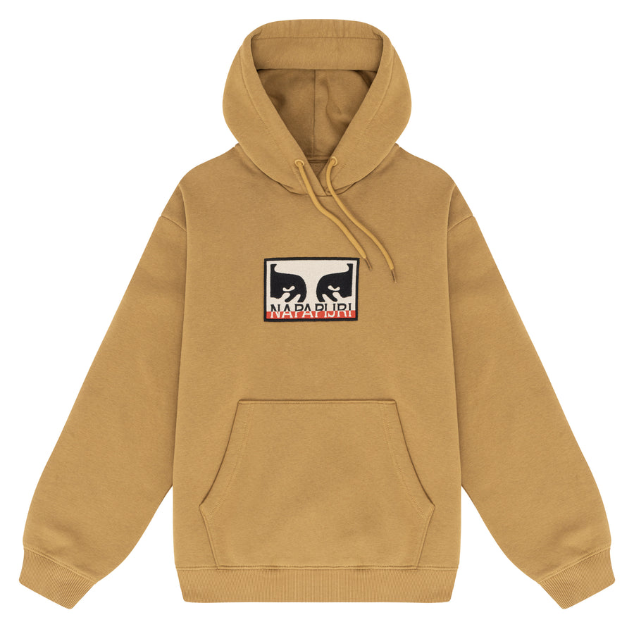 OBEY X NAPAPIJI PULLOVER HOOD TOFFEE
