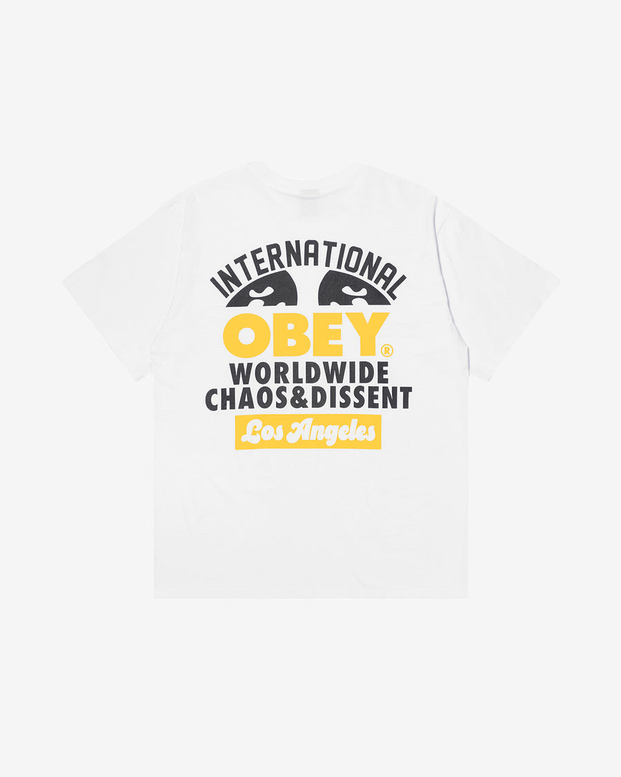 WORLDWIDE LOS ANGELES CUSTOM T-SHIRT WHITE / YELLOW