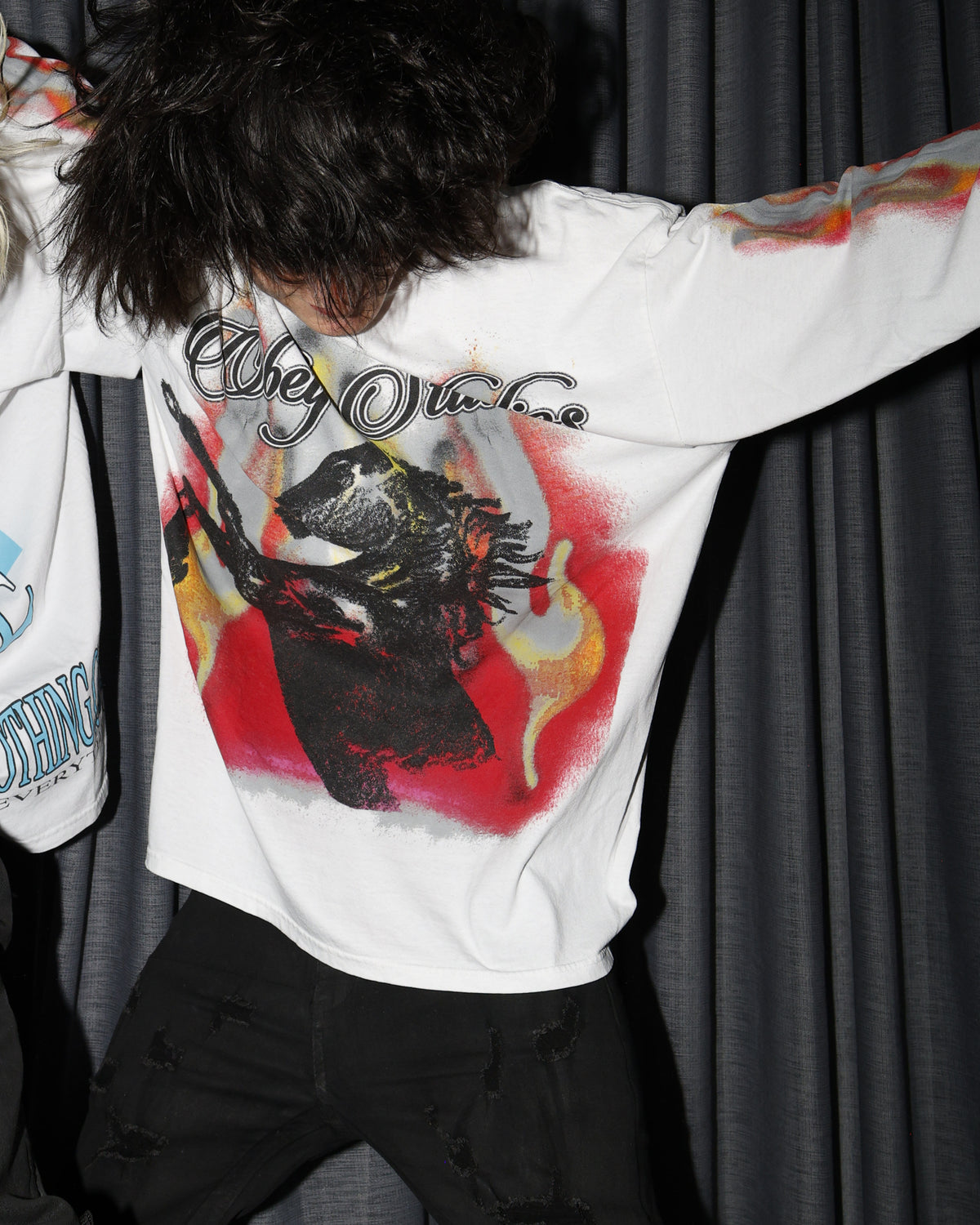 OBEY STUDIOS HORSE LS VINTAGE T-SHIRT