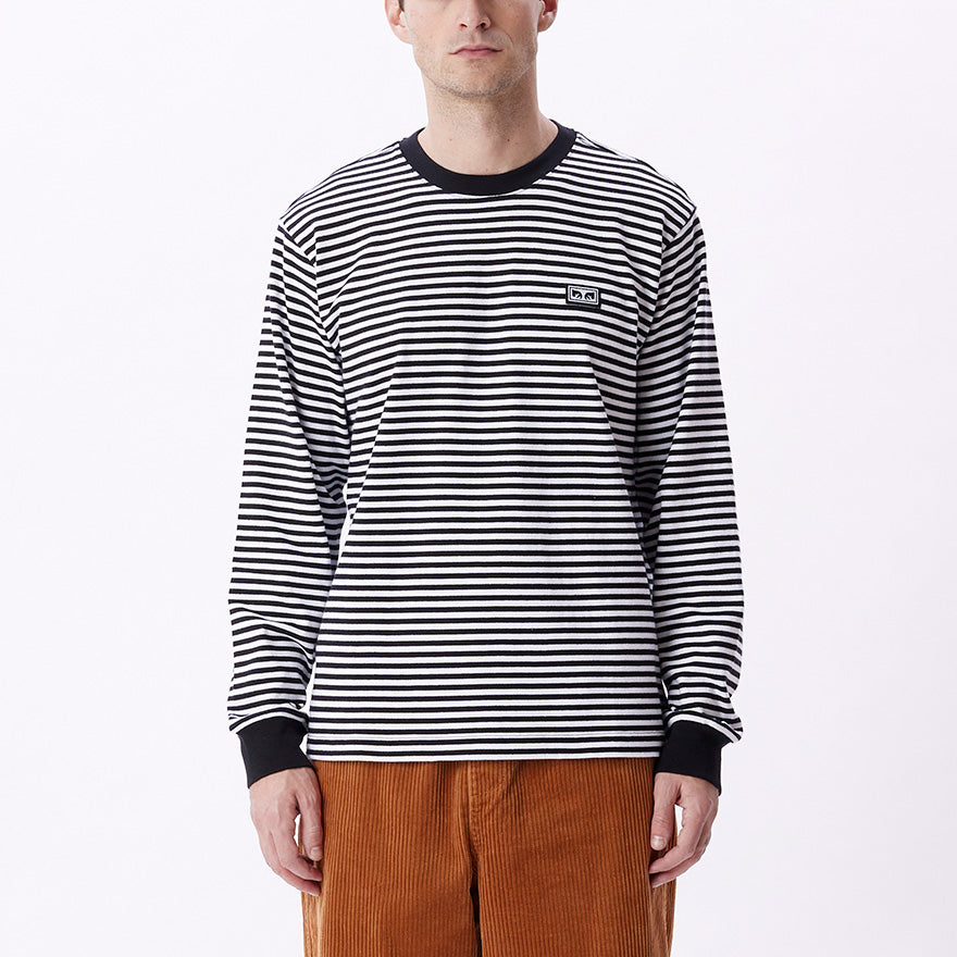 ESTABLISHED WORKS EYES LS STRIP T-SHIRT